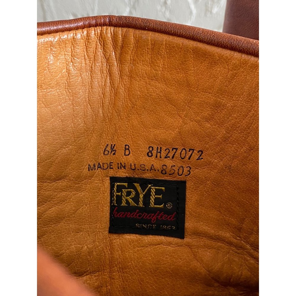 FRYE Authentic Vintage Black Label Tall Knee High Cuff Boots, Size 6.5 - Picture 9 of 12